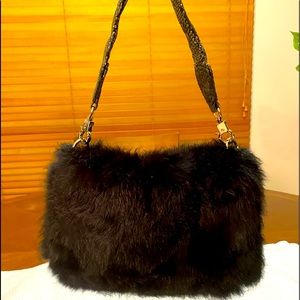 BEBE small fur shoulder bag